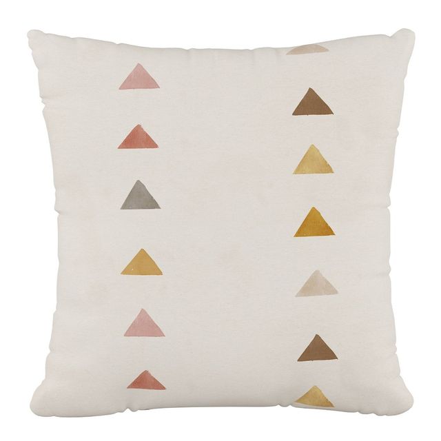 18x18 Polyester Pillow with Welt in Peak Mustard - Skyline Furniture: Cotton Woven, Zippered, Abstract Design