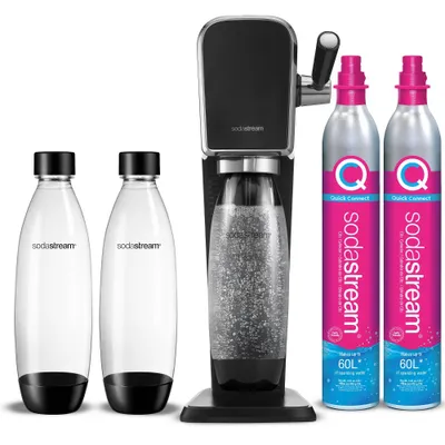 SodaStream Art Bundle with Extra CO2 Cylinder and Carbonating Bottles