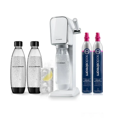 SodaStream Art Bundle with Extra CO2 Cylinder and Carbonating Bottles