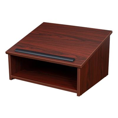 Tabletop Lectern Lecture Podium Mahogany - Hampden Furnishings: Modern Design, Particle Board with Laminate Surface