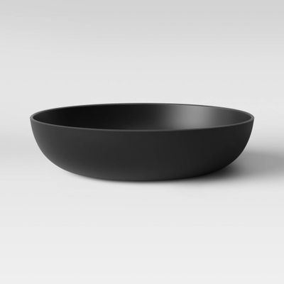 40.5oz Plastic Dinner Bowl Black - Room Essentials