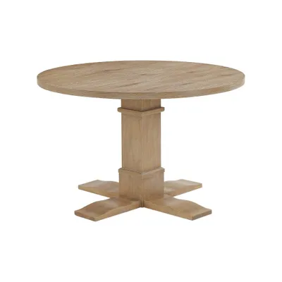 Joanna Round Dining Table Rustic Brown - Crosley