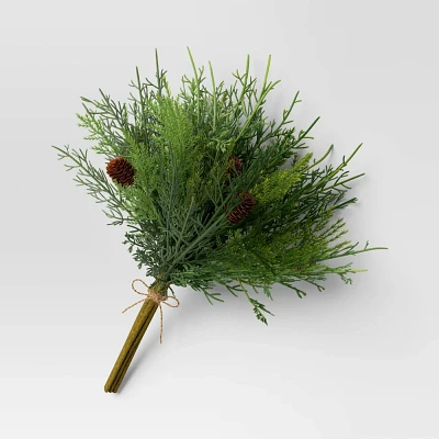 Christmas Cedar Mini Stem Bundle Artificial Stems - Room Essentials