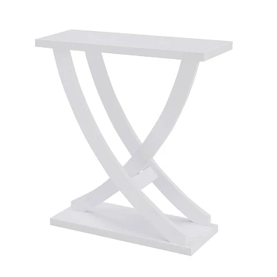 Breighton Home Camden Crosshatch Console Table White