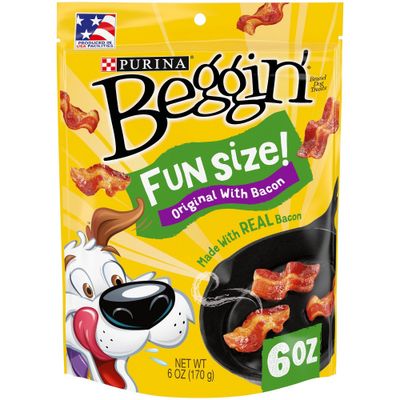 Purina Beggin Small Breed Chewy Dog Treats Original with Bacon - 6oz