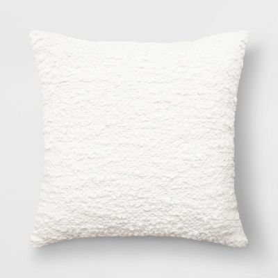 Woven Cotton Textured Square Throw Pillow - Threshold