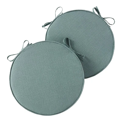 Kensington Garden 2pc 18 Round Outdoor Chair Cushions : Water & Stain Resistant, Zippered