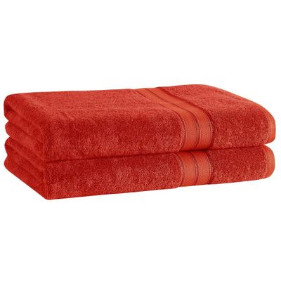 2pk Cotton Rayon from Bamboo Bath Towel Set Coral - Cannon