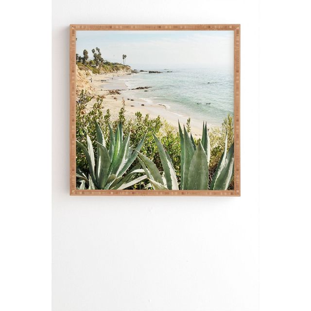 Deny Designs  Bree Madden Laguna Coast Framed Wall Poster: Modern Satin Finish, Wood Composite Frame, Sawtooth Back Mount