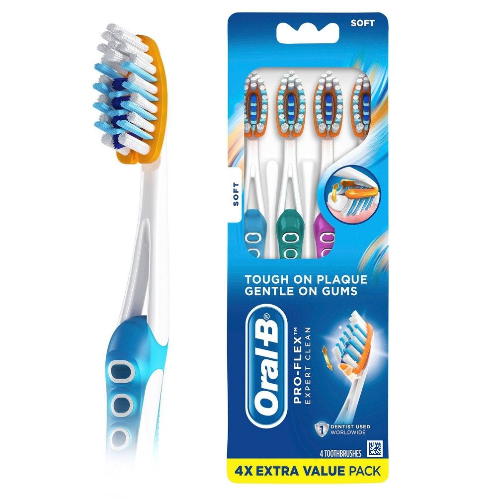 zin Leeg de prullenbak Integreren Oral-B Pro-Flex Expert Clean Manual Toothbrush Soft - 4ct | Connecticut  Post Mall