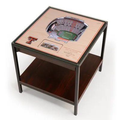 NCAA Texas Tech Red Raiders Football 25-Layer StadiumViews Lighted End Table