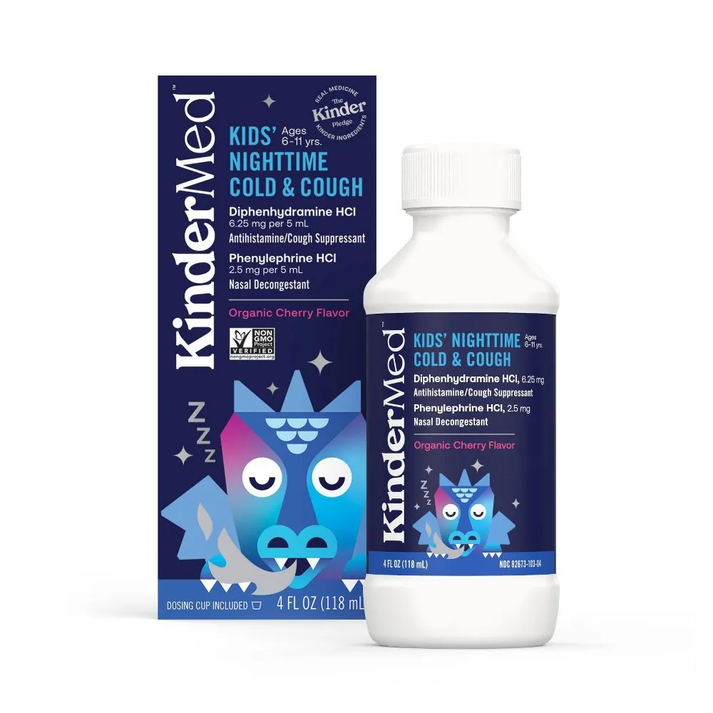 KinderMed Nighttime Kids Cough and Congestion Relief Liquid - 4 fl oz