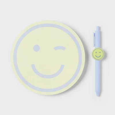 Smiley Notepad with Pen Set - Room Essentials