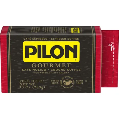 Pilon Gourmet Espresso Dark Roast Ground Coffee - 10oz