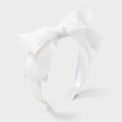 Girls Chiffon Bow Headband - Cat & Jack White