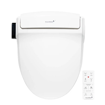 SmartBidet SB-1000WR Electric Bidet Toilet Seat for Round Toilets White: Polypropylene, Heated, Electronic Control