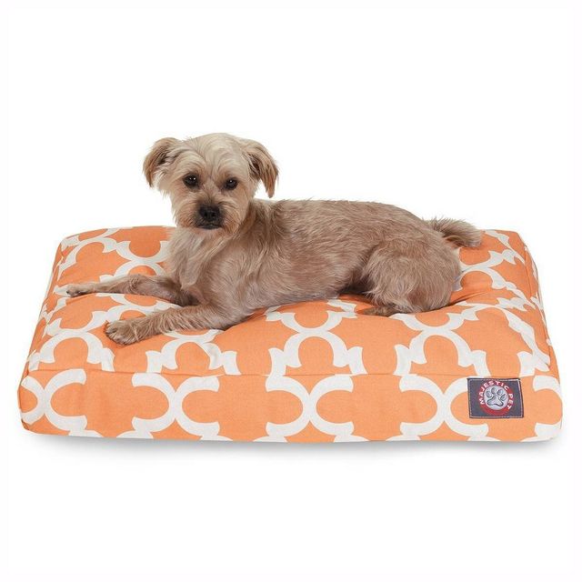 Majestic Pet Rectangle Dog Bed - Peach Trellis - Small - S