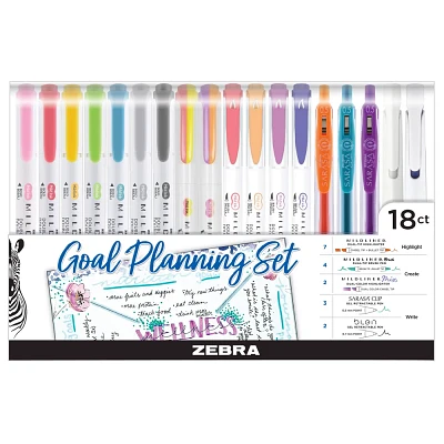 Zebra 18ct Goal Planning Note Taking Set