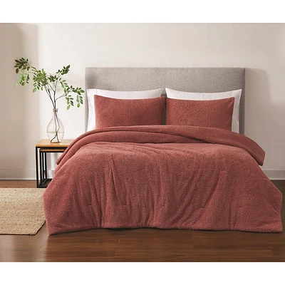 Brooklyn Loom 3pc King Oversized Marshmallow Comforter Set Dusty Rose