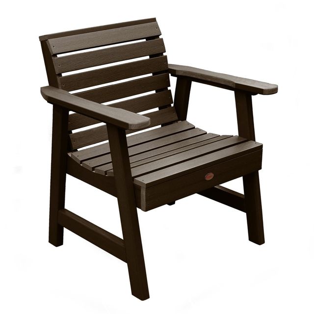 Weatherly Garden Patio Chair Weathered Acorn - highwood: Durable Outdoor Seating, Fade-Resistant