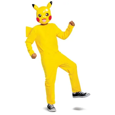 Kids Pokmon Pikachu Classic Halloween Costume Jumpsuit  (7-8)