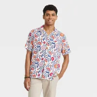 Men Floral Print Button-Down Shirt