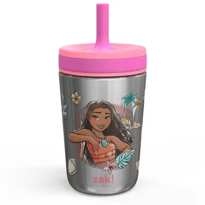 12oz Vacuum Kelso Portable Tumbler Princess - Zak Designs: Stainless Steel Kids Straw Cup, Disney, Dishwasher-Safe