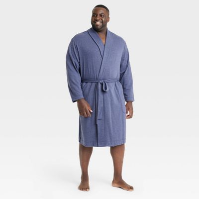 Men Big & Tall Knit Robe