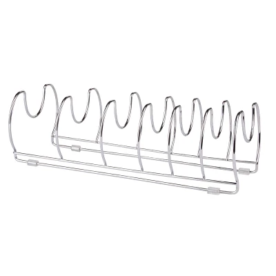 iDESIGN Classico Kitchen Cabinet Storage Rack for Pot/Pan Lid Chrome