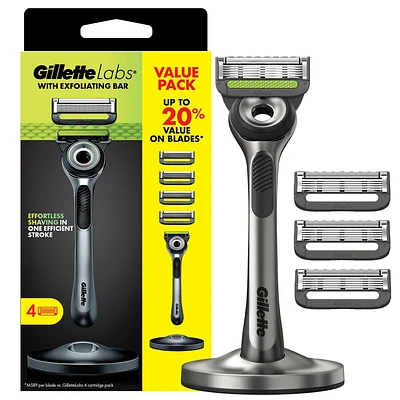 Gillette Labs Value Pack Razor - Handle + 4 Blade Refills