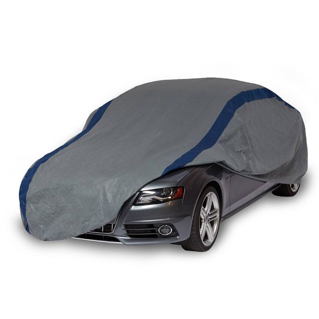 Duck Covers 16x8 Weather Defender Sedan Car Automotive Exterior Cover Gray/Blue