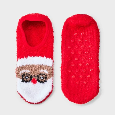 Women Santa Cozy Liner Sock with Gripper