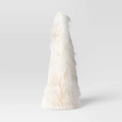 Faux Fur Christmas Tree Sculpture