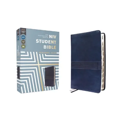 Niv, Student Bible, Personal Size, Leathersoft, Navy, Thumb Indexed, Comfort Print - by Zondervan (Leather Bound)