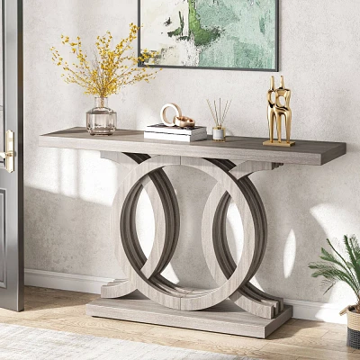 LITTLE TREE 55 Farmhouse Console Table Gray