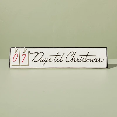 18 Days til Christmas Horizontal Advent Calendar Black/Cream/Red - Hearth & Hand with Magnolia