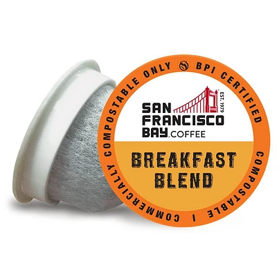 San Francisco Bay Coffee Breakfast Blend Light Roast Coffee - 80ct