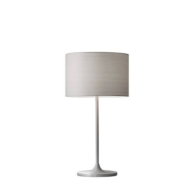 22.5 Oslo Collection Table Lamp White - Adesso: Scandinavian Design, Metal Base, Japanese Paper Shade