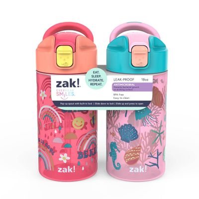 Zak Designs Bluey Kids Durable Plastic Spout Cover and Built-in