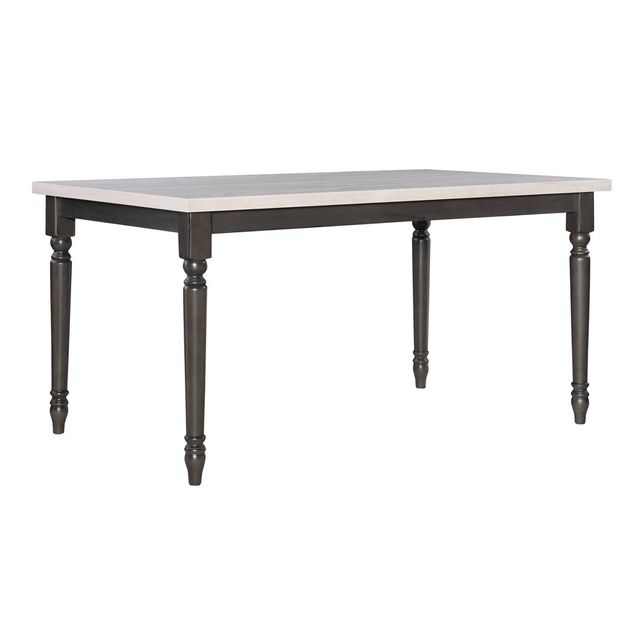 Reagan Dining Table  - Powell: Oak Veneer, Rubberwood, Seats 6, Non-Extendable