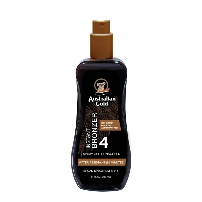 Australian Gold Sunscreen Spray Gel with Instant Bronzer - SPF 4 - 8oz