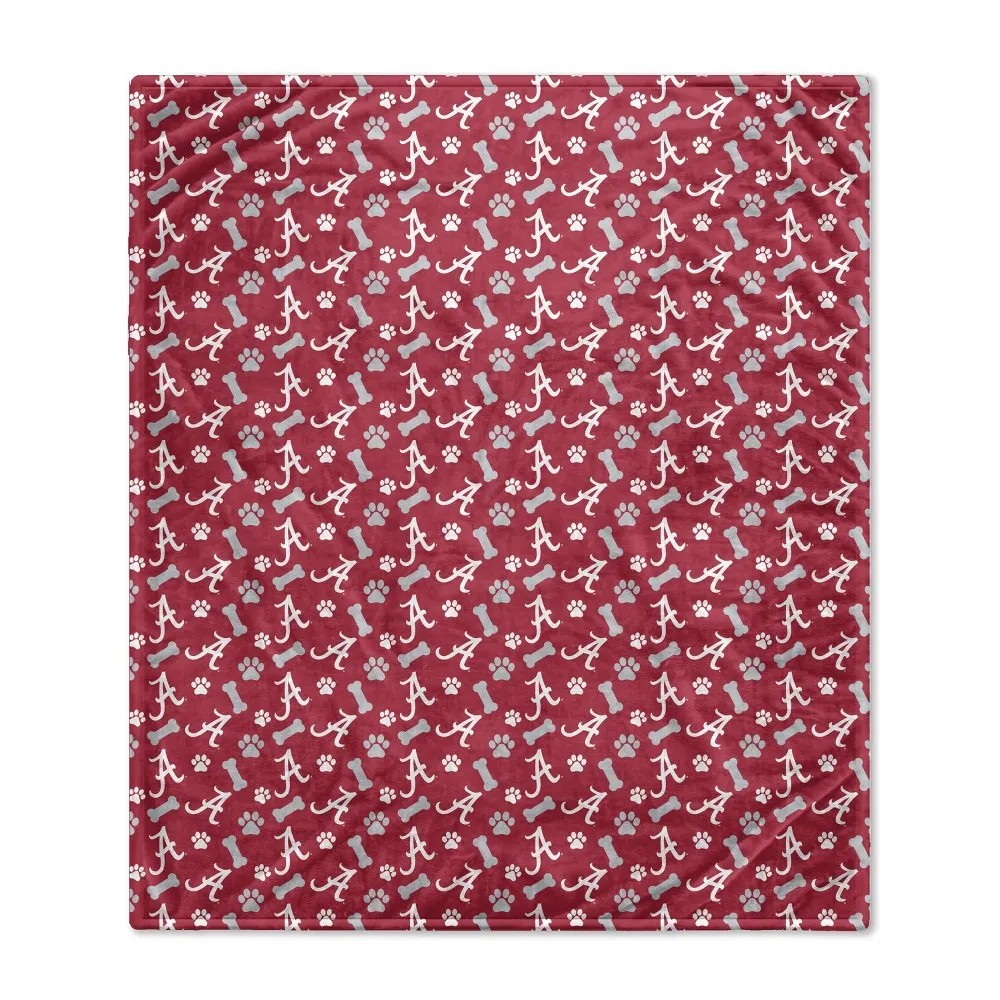 NCAA Alabama Crimson Tide Bones Repeat Pet Blanket