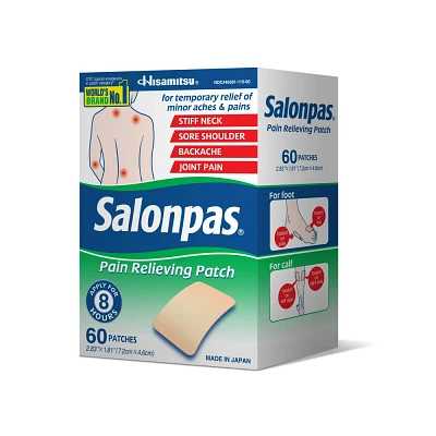 Salonpas Pain Relieving Patch - 8 Hour Pain Relief - 60ct