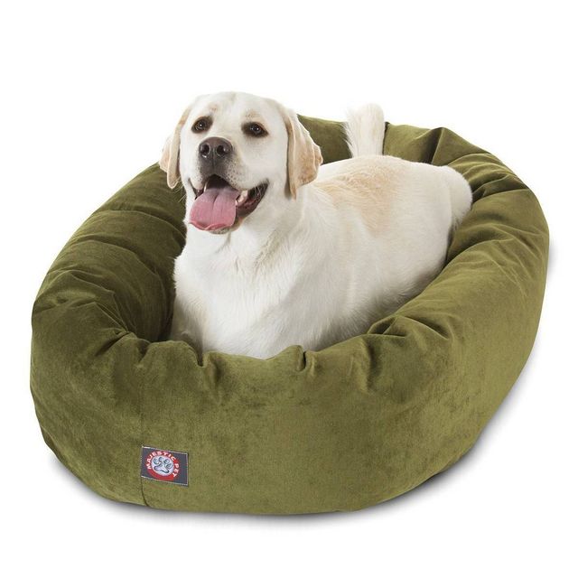 Majestic Pet Bagel Dog Bed - Army Green - Large - L