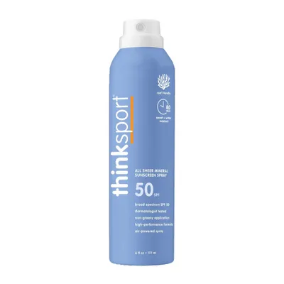 thinksport All Sheer Mineral Sunscreen Spray - SPF 50 - 6oz