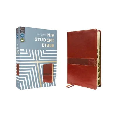 Niv, Student Bible, Leathersoft, Brown, Thumb Indexed, Comfort Print - by Zondervan (Leather Bound)