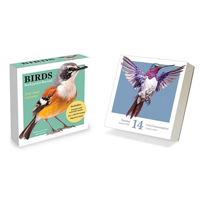 TF Publishing 2025 Daily Desktop Calendar 5.25x5.25 Birds Backyard and Beyond