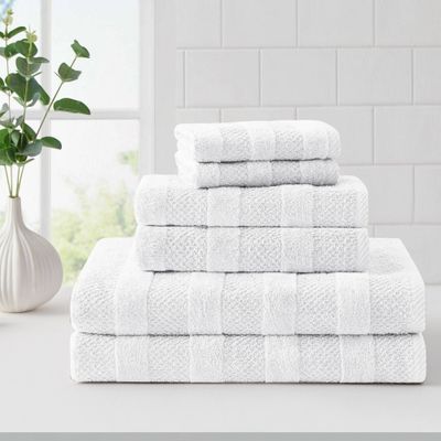 6pk Quick Dry Bath Towel Set Beige - Cannon