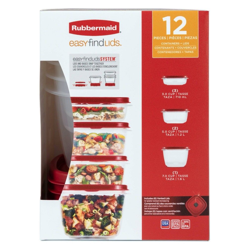 Rubbermaid 4.7 Cup Brilliance Food Storage Container 5pc Set
