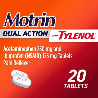 Motrin Acetaminophen Dual Action with Tylenol Pain Reliever